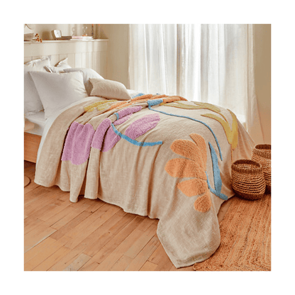 Alpha 55 Dessus de lit fleur sauvage élégant