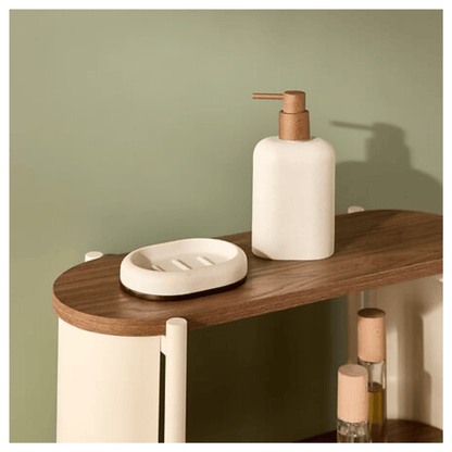 Alpha 55 Distributeur à Savon Argiléo en Résine Beige