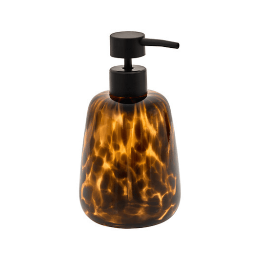 Alpha 55 Distributeur savon en verre Dotty marron élégant