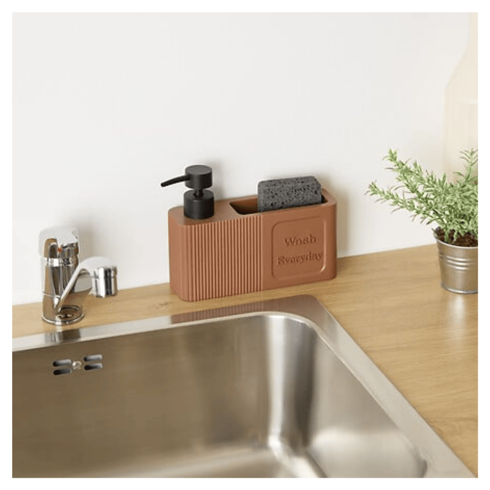 Alpha 55 Distributeur Savon Terra 0,25 L avec Éponge