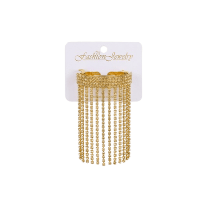 Alpha 55 Doré Barrette strass bague cascade – Brillance élégante