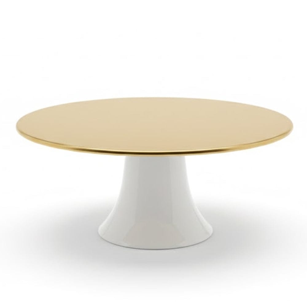 Alpha 55 Doré blanc Plat à Gâteau sur Pied Bicolore – Design & Chic