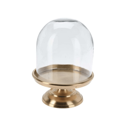 Alpha 55 Doré Cloche en verre sur pied élégante et décorative