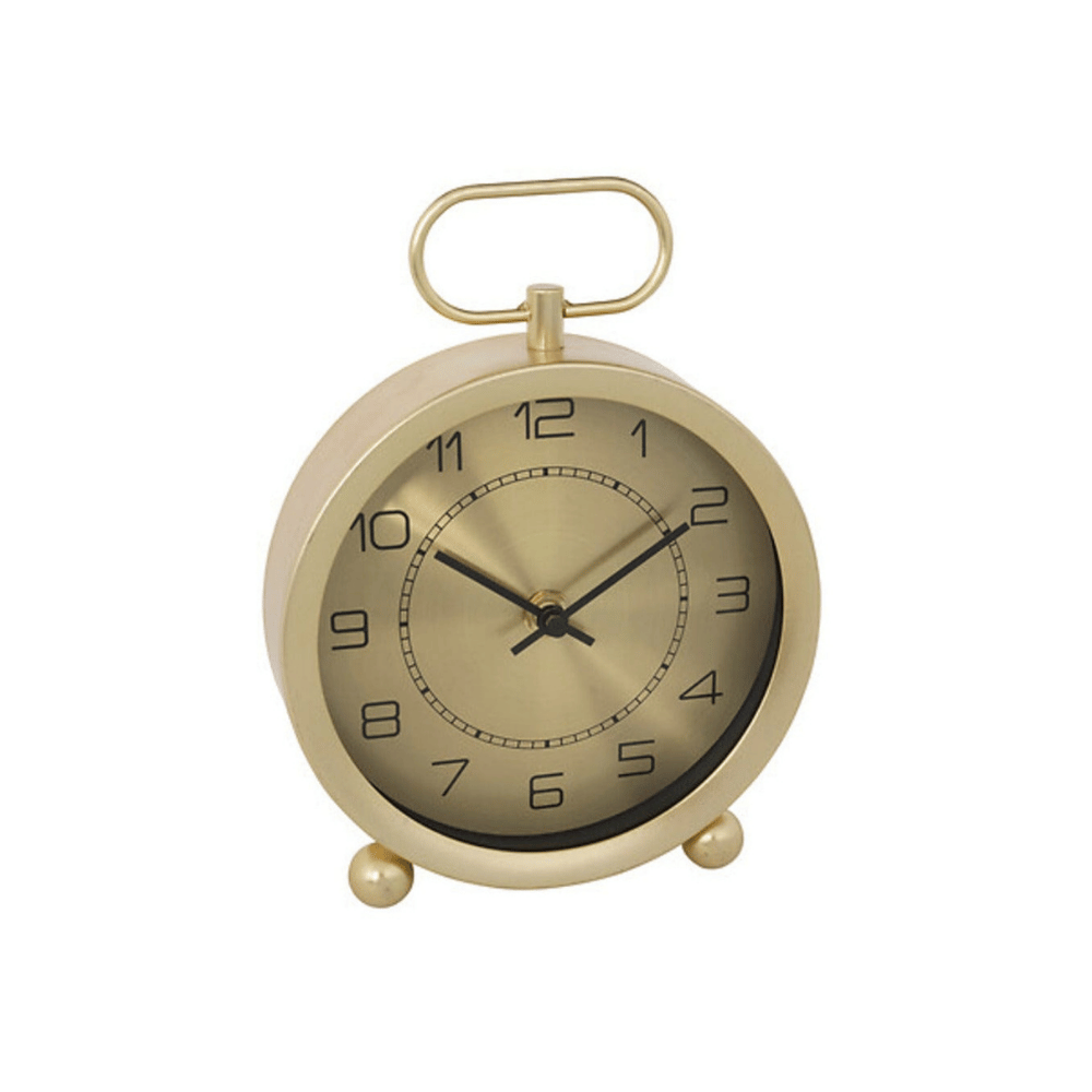 Alpha 55 Doré Horloge à poser Irina en métal