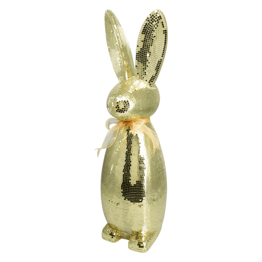 Alpha 55 Doré Lapin Bunny effet miroir – Déco Pâques brillante