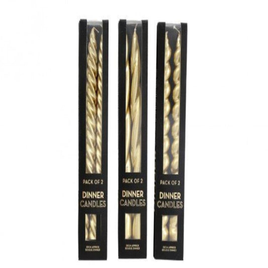 Alpha 55 Doré Lot de 2 bougies de Noël brillantes