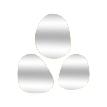 Alpha 55 Doré Lot de 3 miroirs organiseurs Lida en métal