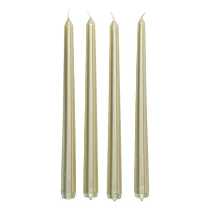 Alpha 55 Doré Lot de 4 bougies bâton 25 cm – Élégance satinée