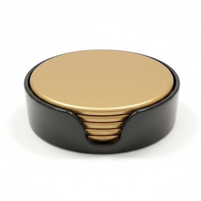 Alpha 55 Doré noir Set de 8 Sous-Verres Bicolores – Design & Chic