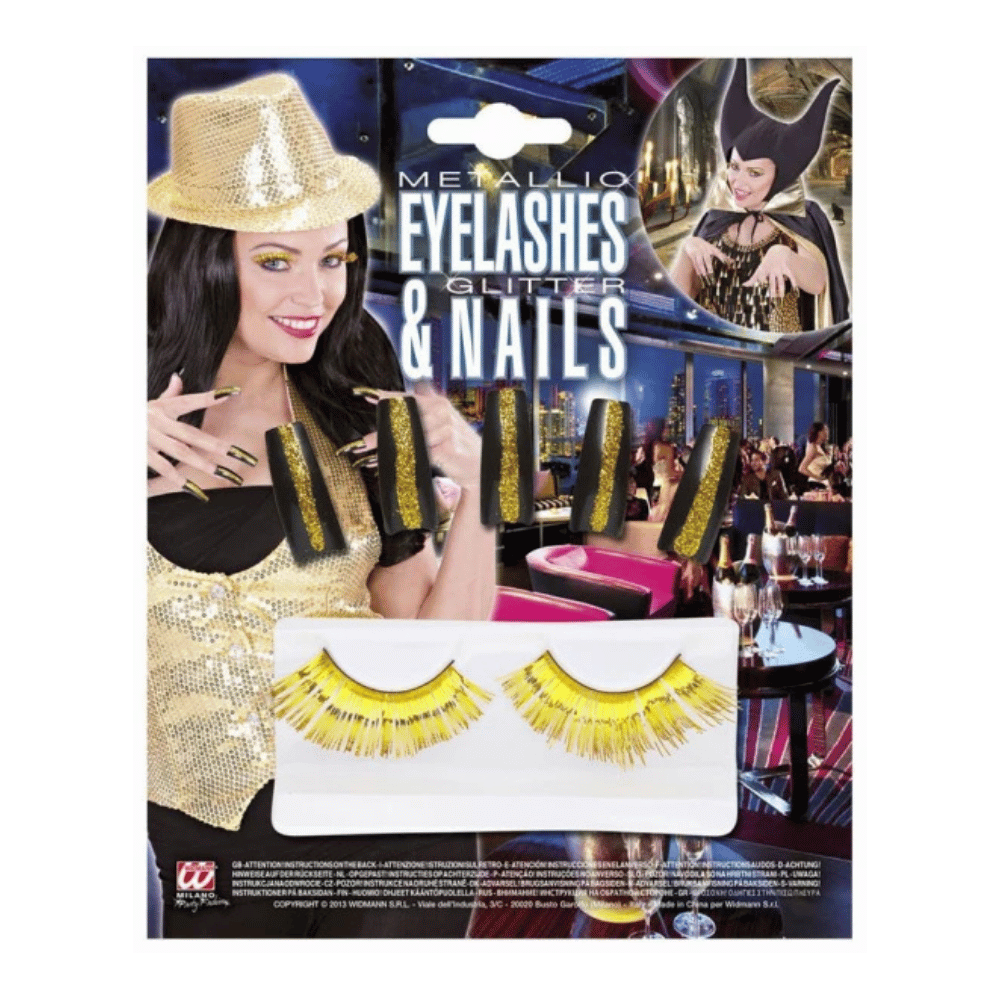Alpha 55 Doré Set accessoires cils & ongles pailletés – Look festif