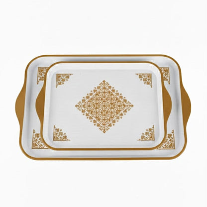 Alpha 55 Doré Set de 2 Plateaux Tarz – Élégance Traditionnelle