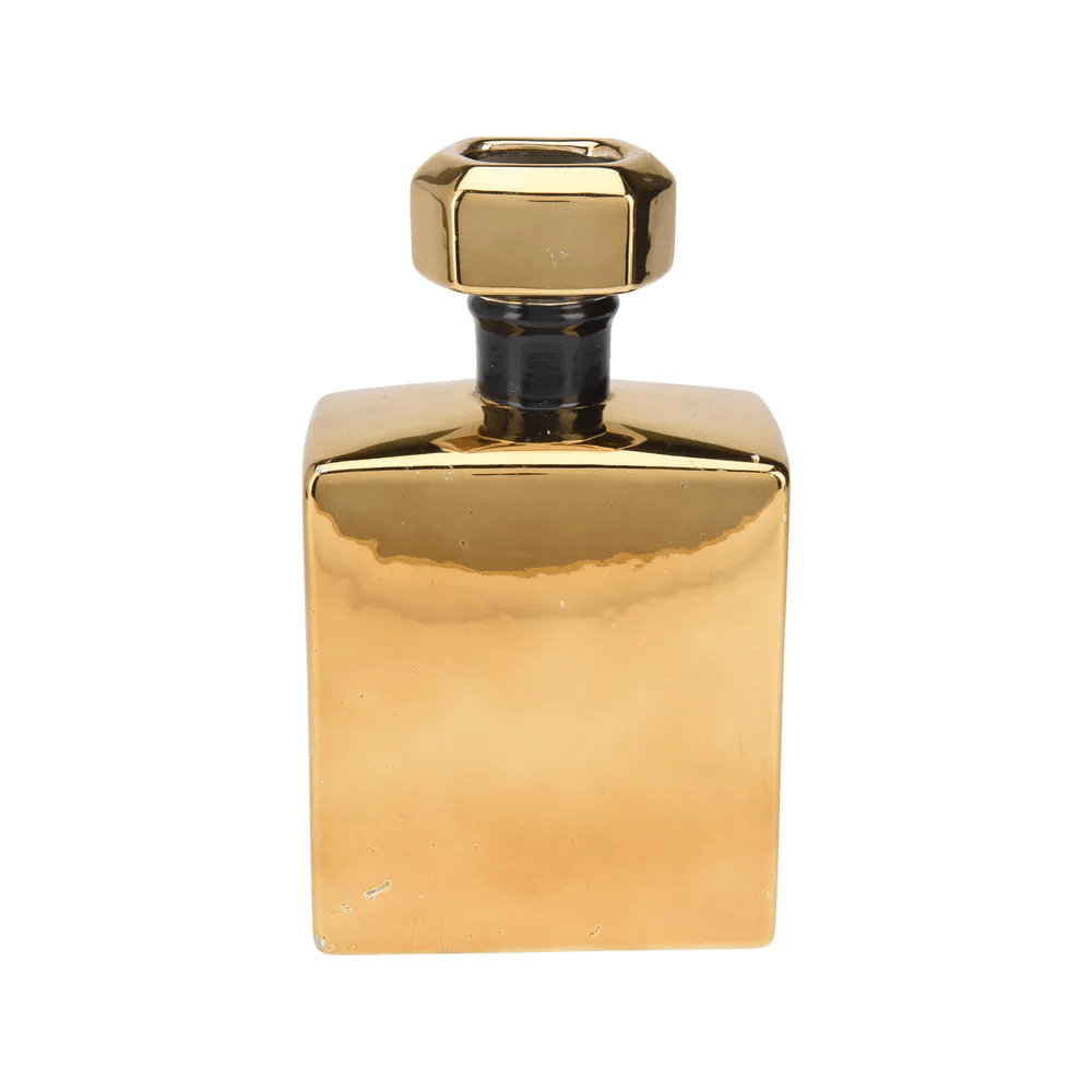 Alpha 55 Doré Vase en céramique en forme de flacon de parfum