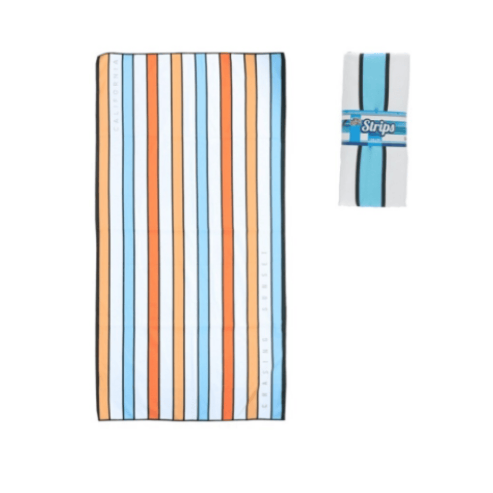Alpha 55 Drap de plage rayures corail grand format été
