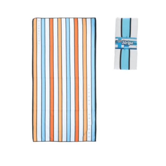 Alpha 55 Drap de plage rayures corail grand format été