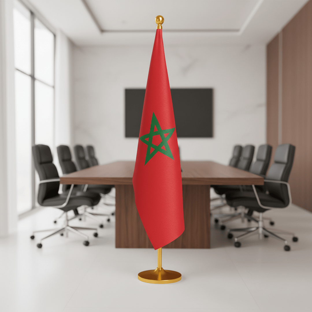 Alpha 55 Drapeau Maroc Conférence – Avec Support Stable