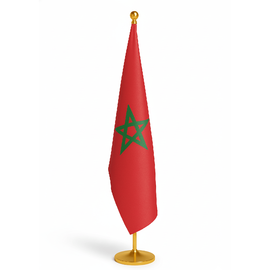 Alpha 55 Drapeau Maroc Conférence – Avec Support Stable