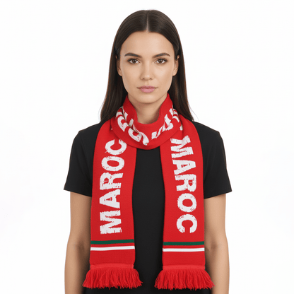 Alpha 55 Écharpe Maroc Acrylique Rouge – Supporter