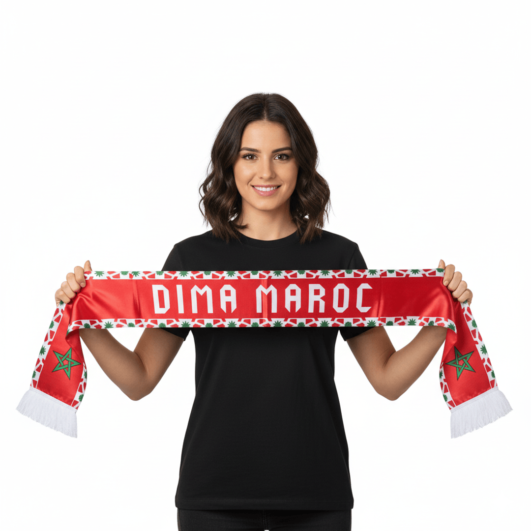 Alpha 55 Écharpe Maroc en Satin Arabe – Style Supporter