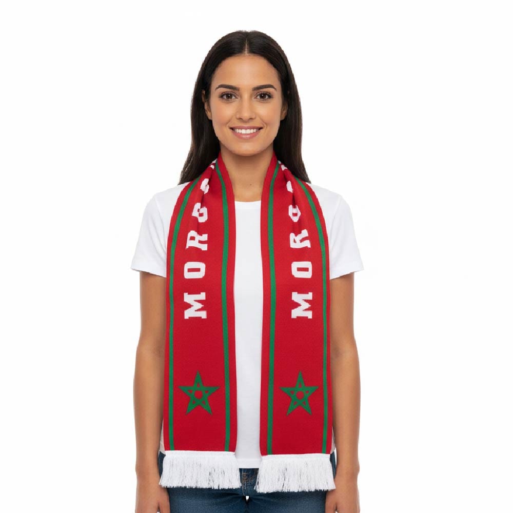 Alpha 55 Écharpe Maroc en Satin – Supporter Élégant