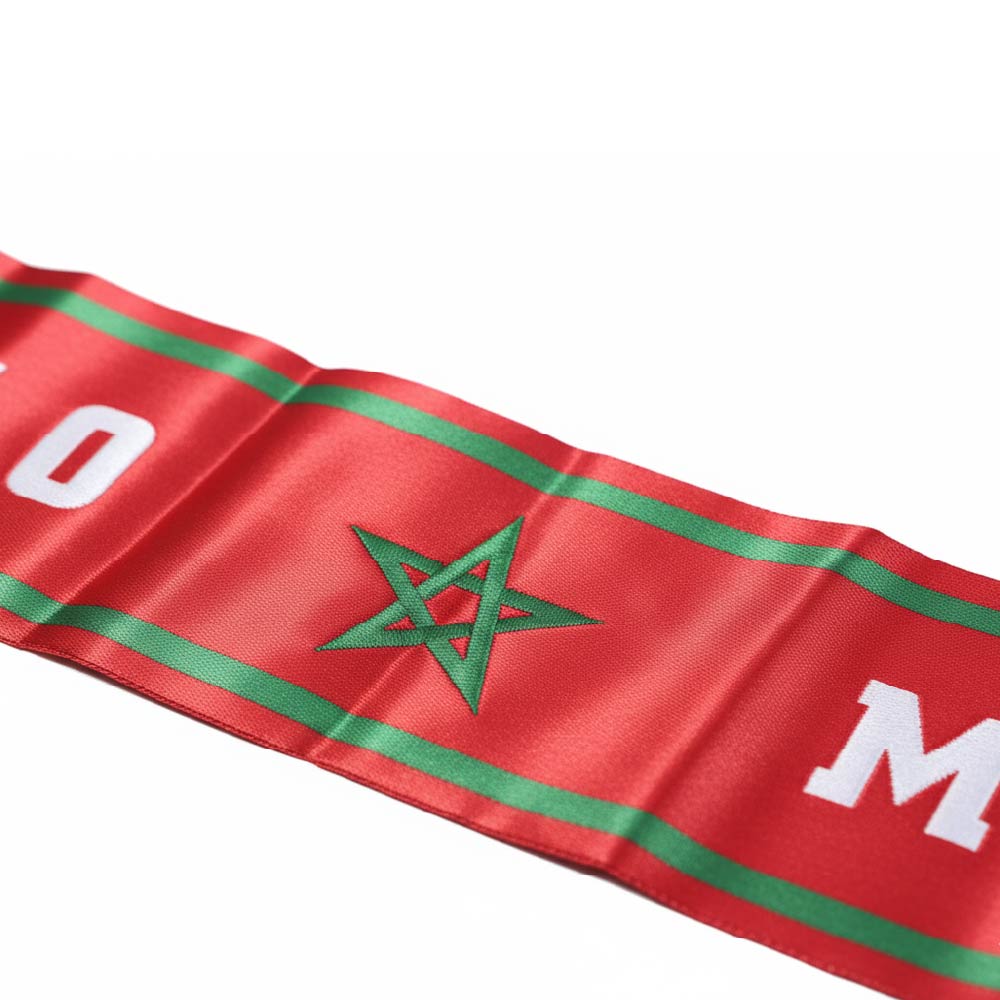 Alpha 55 Écharpe Maroc en Satin – Supporter Élégant