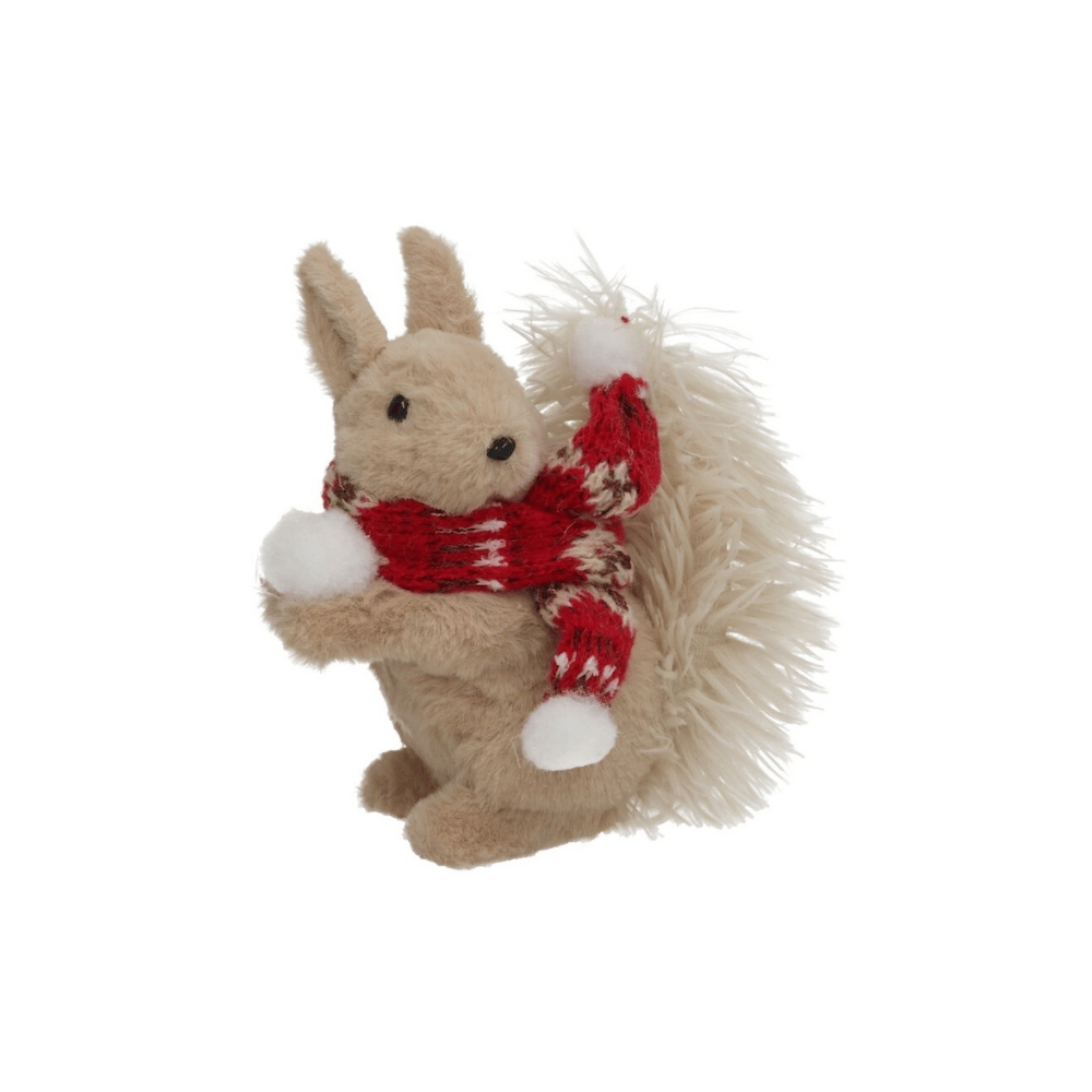 Alpha 55 Écureuil Polyfoam Marron – Écharpe Rouge & Boule Neige