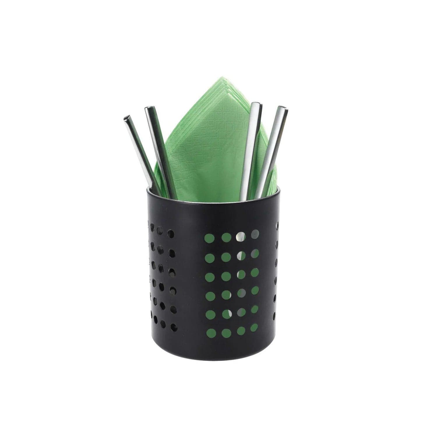 Alpha 55 Égouttoir couverts perforé 12x13cm Noir