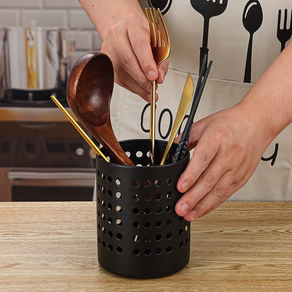 Alpha 55 Égouttoir couverts perforé 12x13cm Noir