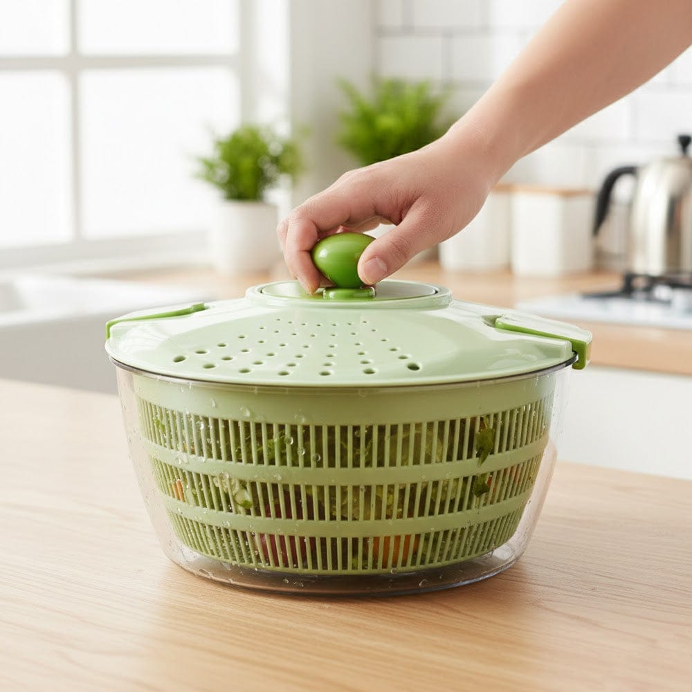 Alpha 55 Essoreuse à Salade 4L Vert – Fraîcheur & Praticité au Quotidien