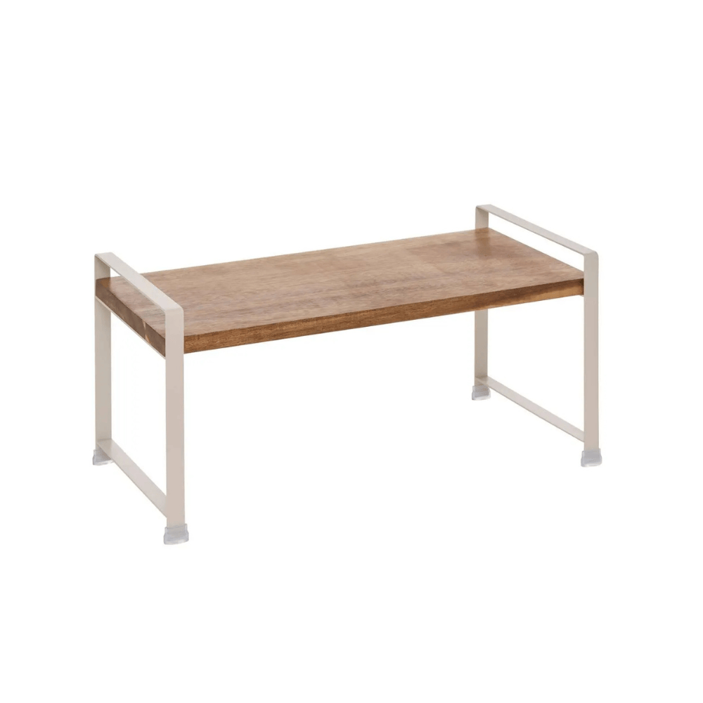 Alpha 55 Étagère 1 niveau métal & acacia – Moderne & pratique