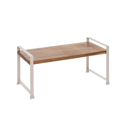 Alpha 55 Étagère 1 niveau métal & acacia – Moderne & pratique