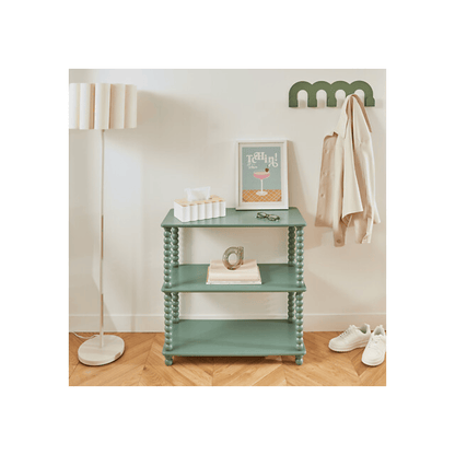 Alpha 55 Étagère 3 niveaux Chamlo vert olive – Rangement déco