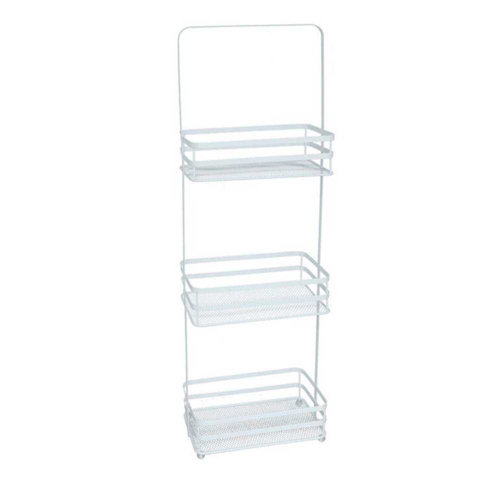 Alpha 55 Étagère blanc en métal 3 niveaux – Rangement pratique