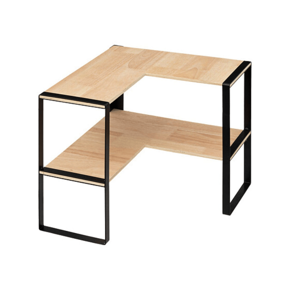 Alpha 55 Étagère d’angle 2 niveaux Blackwood pratique