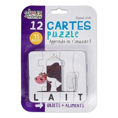 Alpha 55 Etui de 12 cartes éducatives Puzzle de mots