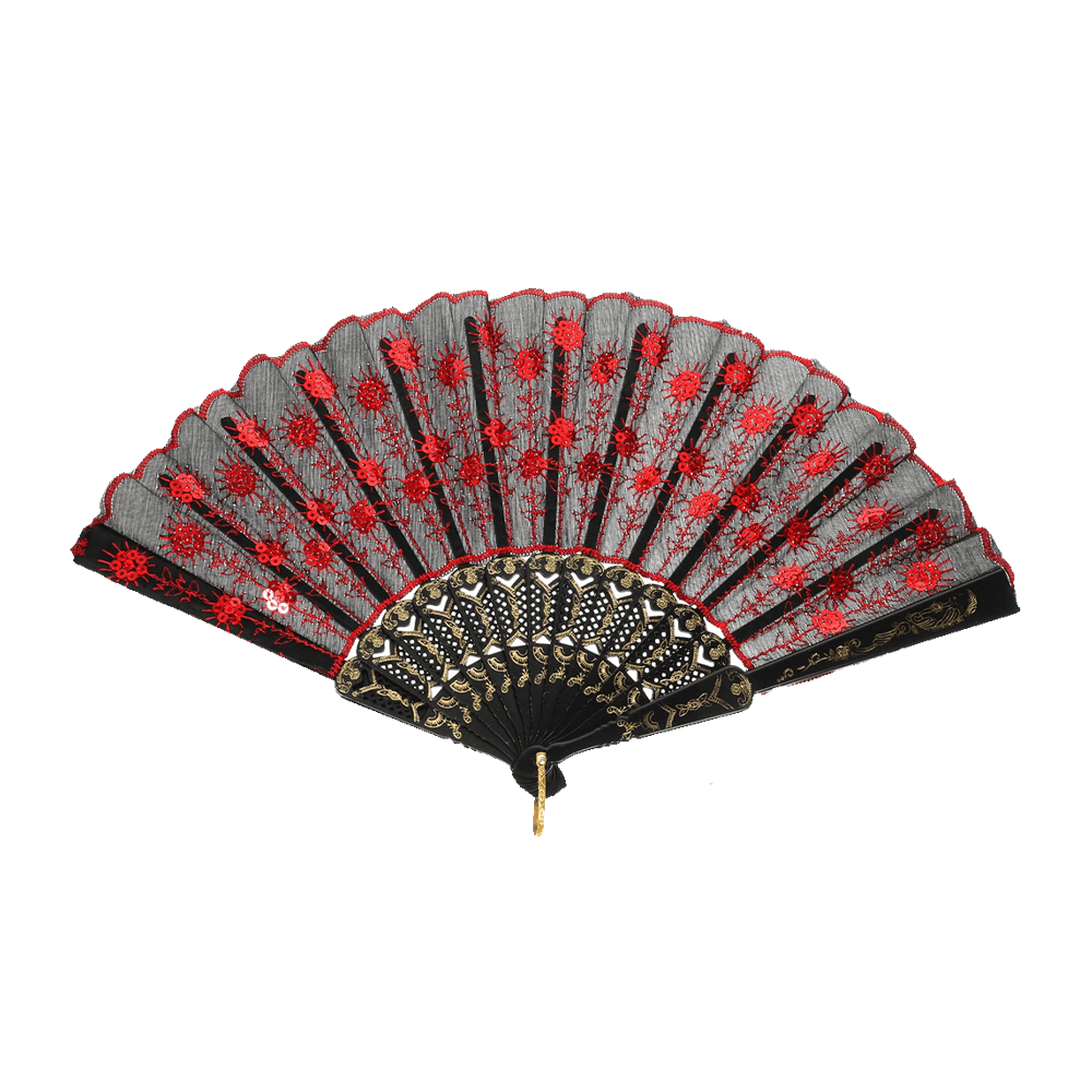 Alpha 55 Eventail en tissu décoré