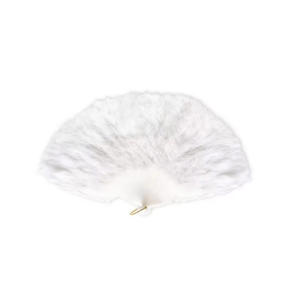 Alpha 55 eventail Éventail à Plumes Blanc – Accessoire Déguisement