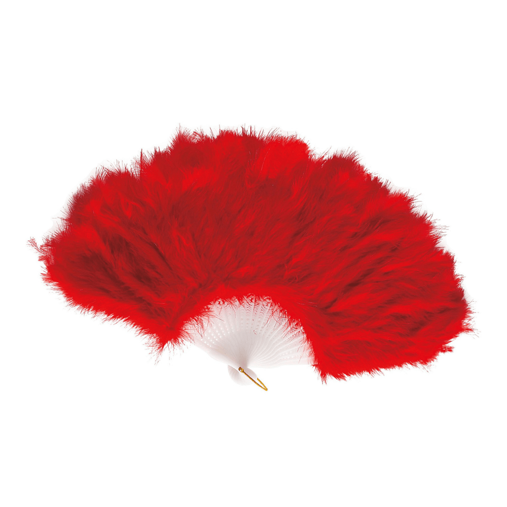 Alpha 55 eventail Éventail à Plumes Rouge – Accessoire Déguisement