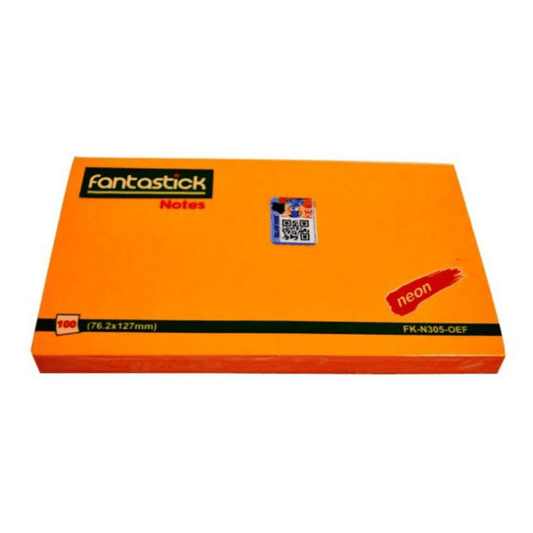 Alpha 55 Fantastick Colle-Notes 100 Feuilles 3x5" Orange Néon