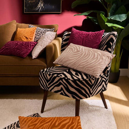 Alpha 55 Fauteuil Chiara en chenille tigré design