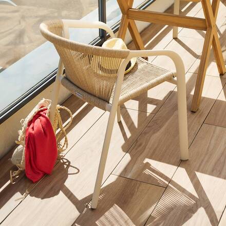 Alpha 55 Fauteuil de jardin empilable en polypropylène Riu 56,6 × 61,5 × 80 cm