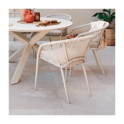 Alpha 55 Fauteuil Oryon aluminium argile extérieur confortable