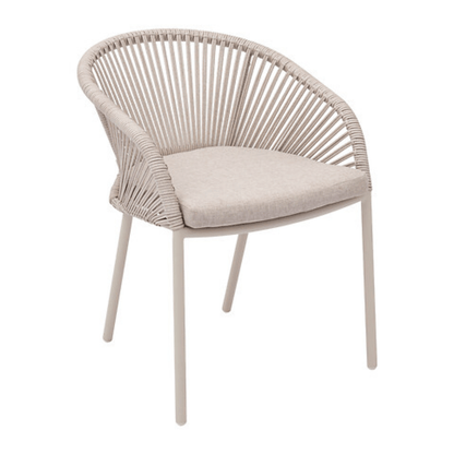 Alpha 55 Fauteuil Oryon aluminium argile extérieur confortable