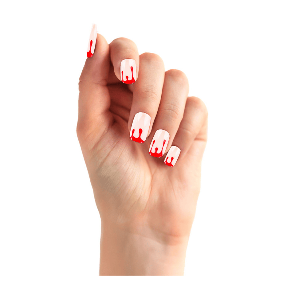 Alpha 55 faux-ongles Faux Ongles Adhésifs Imprimés Sang – Halloween