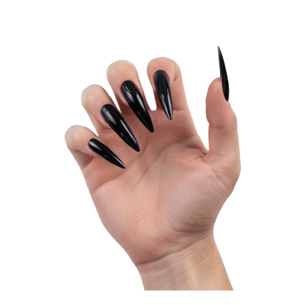 Alpha 55 faux-ongles Faux Ongles Adhésifs Pointus Noirs