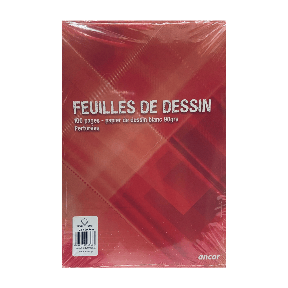 Alpha 55 Feuilles de Dessin Ancor 17×22 cm 100 Pages 90 g
