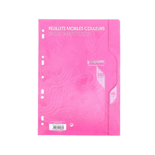 Alpha 55 Feuillets Mobiles Calligraphe 7000 A4 100P Rose
