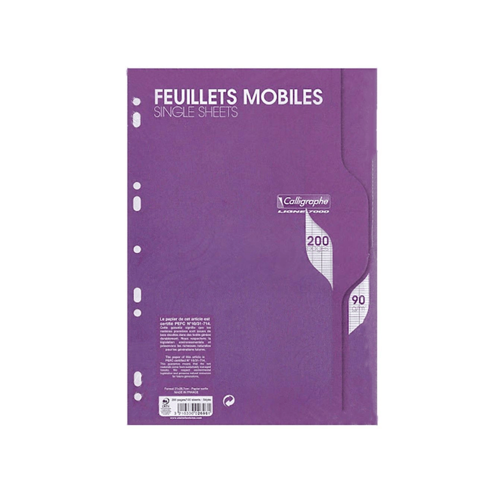 Alpha 55 Feuillets Mobiles Calligraphe 7000 A4 200P Séyès