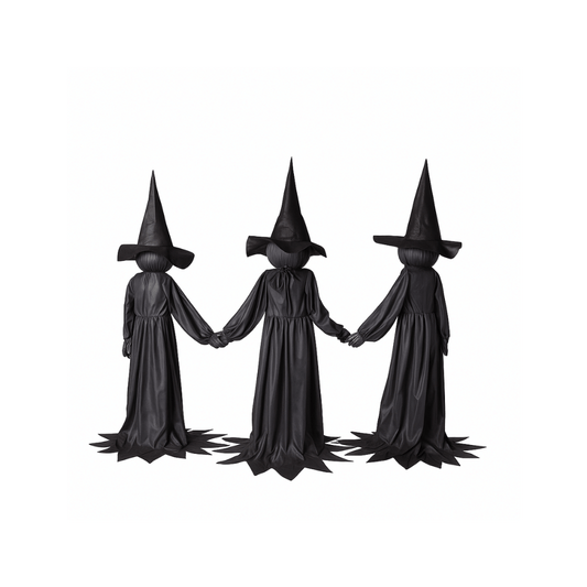 Alpha 55 figurine à suspendre Lot de 3 sorcières lumineuses sur piédestal d’Halloween