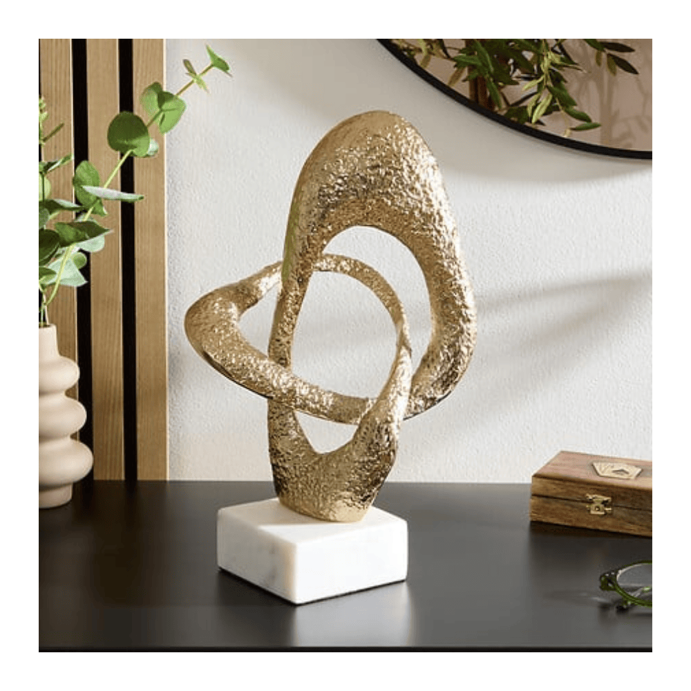 Alpha 55 Forme Organique déco dana en Aluminium Doré
