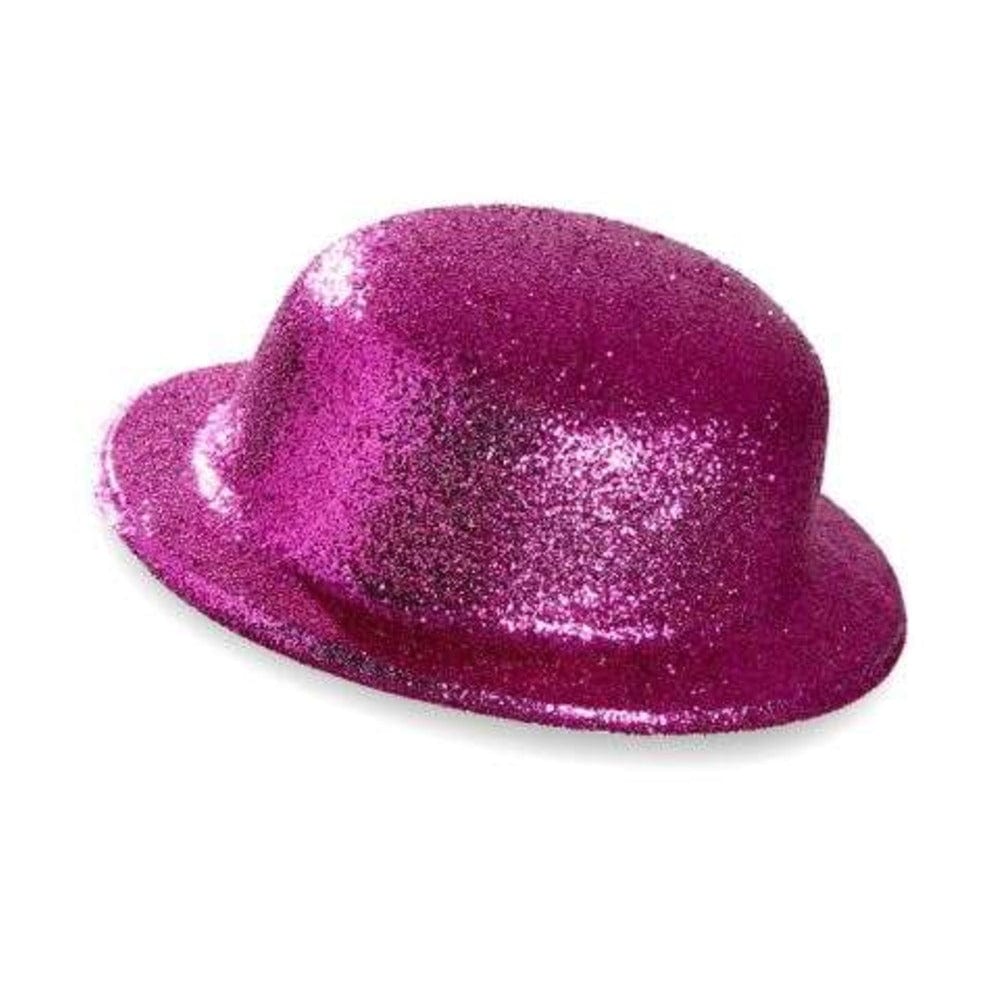 Alpha 55 Fuschia Chapeau Melon à Paillettes – Accessoire Déguisement